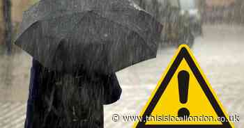 Yellow weather warning issued as heavy rain set to hit London across two days