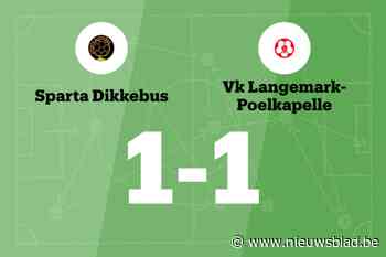 Sparta Dikkebus en VK Langemark-Poelkapelle delen de punten