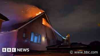 House catches fire amid multiple lightning strikes