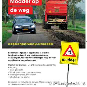 Oogsttijd - Pas op voor modder op de weg