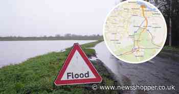 Flood alert issued from Dartford to Westerham following heavy rain
