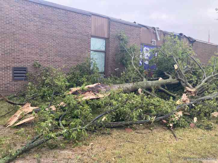 Photos show storm damage to Jay County Jr-Sr High School