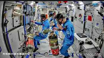 China's astronauts conduct emergency drills and deploy payloads into space (video)