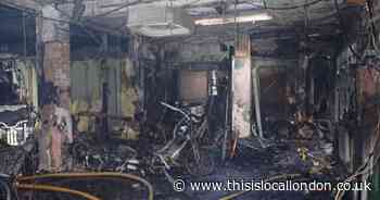 Person jumps to safety to escape as huge fire engulfs Southwark workshop