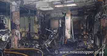 Person jumps to safety to escape as huge fire engulfs Southwark workshop