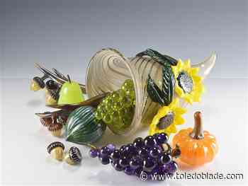 Glass pumpkins for sale during museum's annual Glass Harvest event