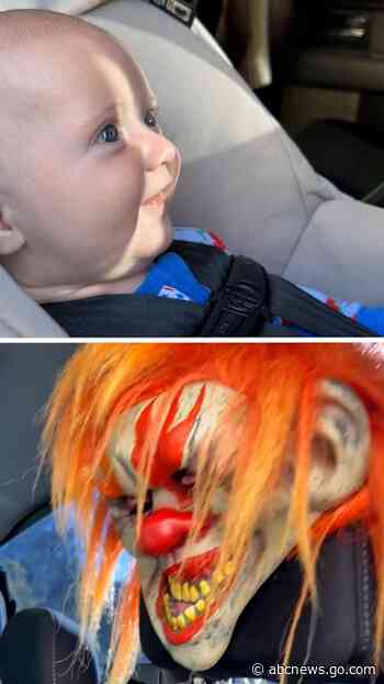 WATCH:  Fearless baby finds Halloween mask amusing