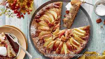 Versunkener Apfel-Pekannuss-Kuchen