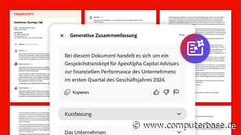 Add-on von Adobe: Der KI-Assistent für Acrobat und Reader kann jetzt Deutsch