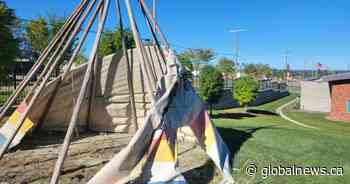 Arson investigation into teepee torched outside Lac La Biche RCMP detachment