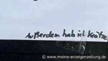 Anwohner hängt absurden Warn-Zettel auf – „Außerdem habe ich Krätze“