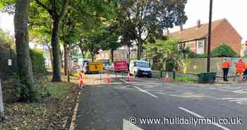 Burst water main forces road closure in east Hull