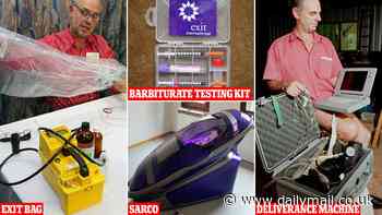Dr Death's most gruesome inventions: How the controversial inventor behind the Sarco suicide pod has also come up with body implants that kill you if you forget to deactivate them, 'exit bags', and a 'Deliverance Machine'
