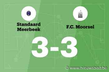 Meerbeek speelt thuis gelijk tegen Moorsel
