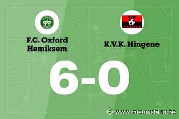Oxford Hemiksem overklast Hingene