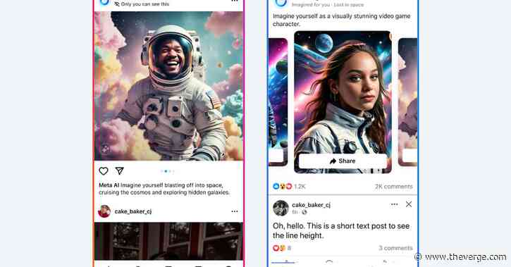 Meta’s going to put AI-generated images in your Facebook and Instagram feeds