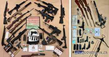 Huge cache of guns, drugs, explosives seized in pair of Surrey raids