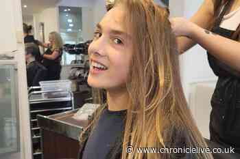 Whitley Bay teen gets 'superhero haircut' in aid of children's cancer charity