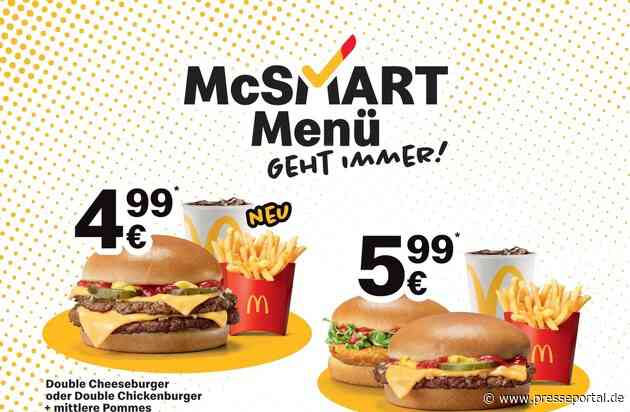 McDonald's Deutschland erweitert McSmart Plattform: Neue Menüoptionen für jeden Geldbeutel