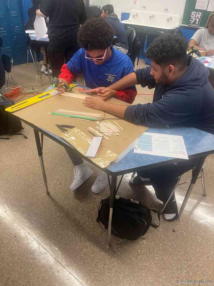 Bronx students from Archimedes Academy team up with engineers for hands-on bridge building lab