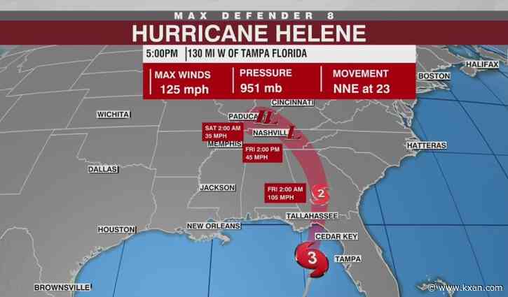 LIVE | Hurricane Helene 5 p.m. update: Storm reaches Tampa Bay, likely to be Cat 4 at landfall