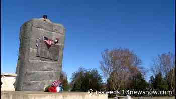 Work underway to repair, restore beloved Flame of Hope monument
