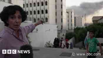 Watch: BBC correspondent records moment air strike hits Beirut