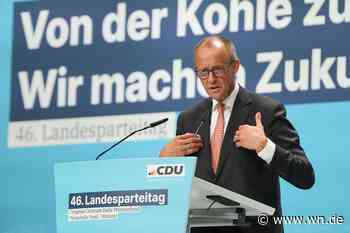 Kanzlerkandidat Merz in Münster: Kämpferisch, aber im Ton moderat