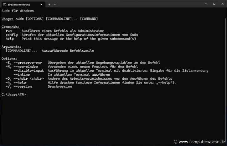 Windows 11: Sudo-Befehl aktivieren