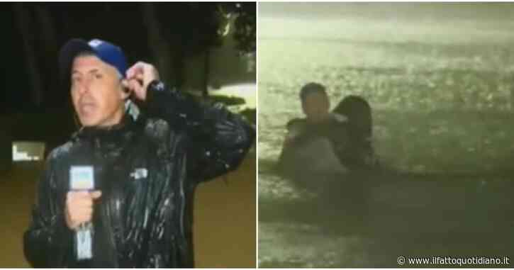 “Sapete cosa? Non posso far finta di niente”: giornalista interrompe il collegamento in diretta e corre a salvare una donna dall’uragano Helene