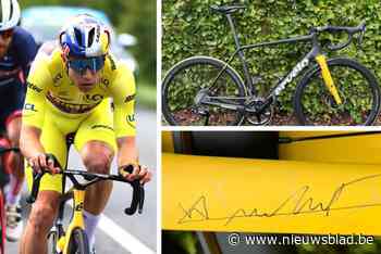 Te koop: de fiets waarmee Wout van Aert tijdens de Tour in het geel reed en de groene trui won