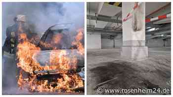 Defekt oder Brandstiftung? Skoda geht in Rosenheimer Tiefgarage dramatisch in Flammen auf