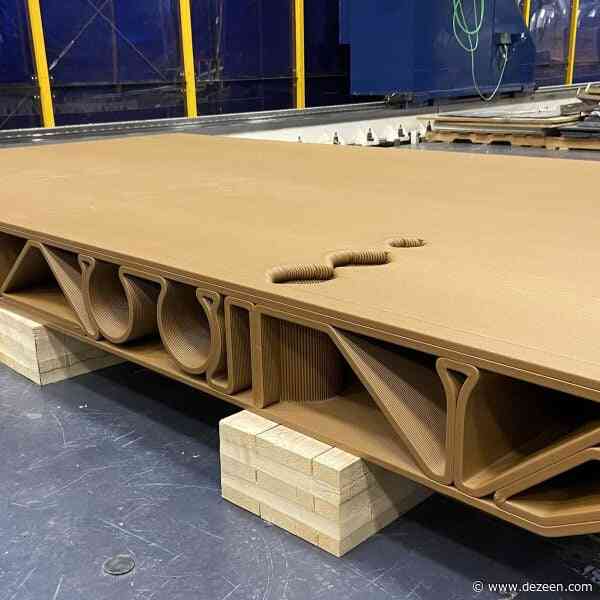 Wood waste and bioplastic floor panel boasts the strength of steel