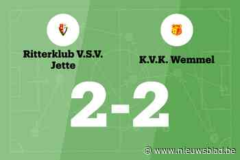 Ritterklub Jette B sleept gelijkspel uit de brand in de thuiswedstrijd tegen Wemmel B