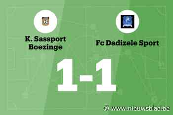 Bassim Ata Abdelatah redt punt voor Sassport Boezinge B tegen FC Dadizele Sport