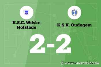Wilskracht Hofstade sleept gelijkspel uit de brand in de thuiswedstrijd tegen KSK Oudegem