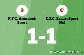 Gelijkspel voor Arendonk B thuis tegen Ezaart