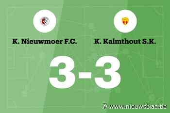 Nieuwmoer en Kalmthout eindigen op 3-3-gelijkspel