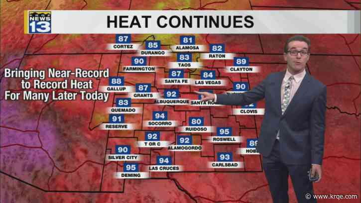 Hot day in New Mexico, cold front arrives overnight