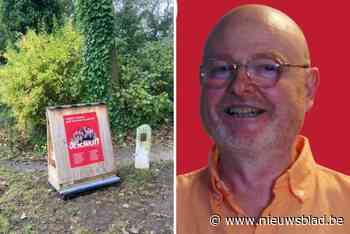 Dieven vernielen reclamekar van Vooruit Vosselaar: “Je kan ook gewoon een affiche vragen als je ons team wil steunen”