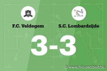 SC Lombardsijde sleept gelijkspel uit de brand in de uitwedstrijd tegen FC Veldegem