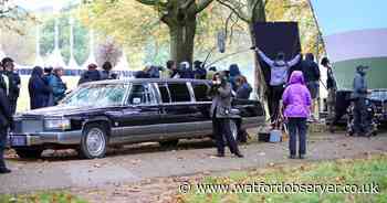 A-list actors pictured filming in Cassiobury Park