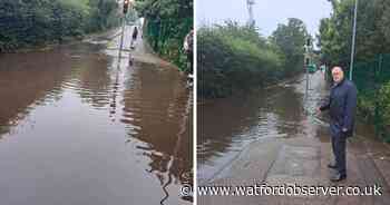 Busy school road closed as flooding forces pupils into 20-minute detour