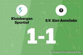 Kluisbergen Sportief speelt thuis gelijk tegen SV Sint-Antelinks