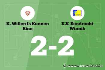 Eendracht Winnik sleept gelijkspel uit de brand in de uitwedstrijd tegen KWIK Eine