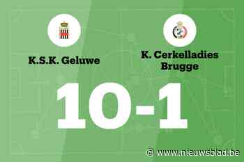 SK Geluwe laat Cerkelladies Brugge B kansloos