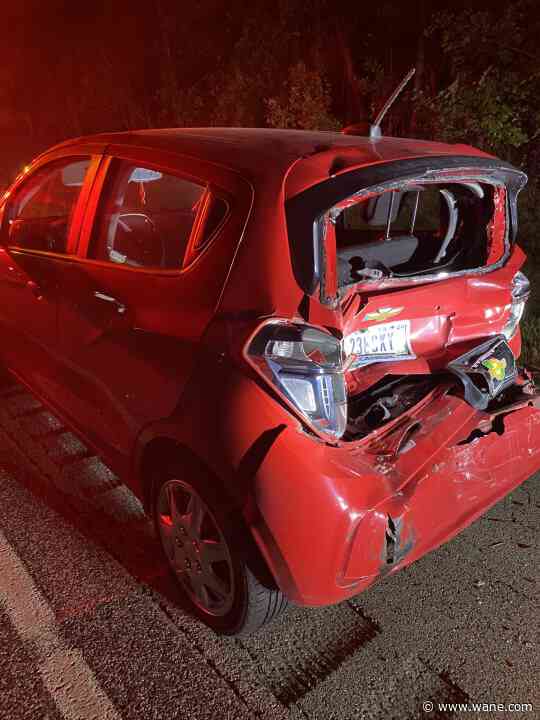 Police: Car suffers heavy damage on I-69, suspect continues on