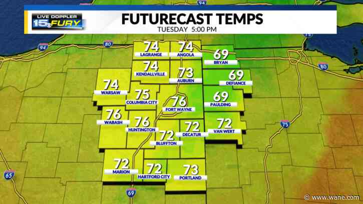Patchy morning fog with cooler air coming