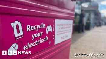Recycling bins for old toasters and mobiles