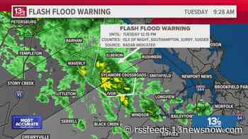 Flash Flood Warning issued for parts of Hampton Roads